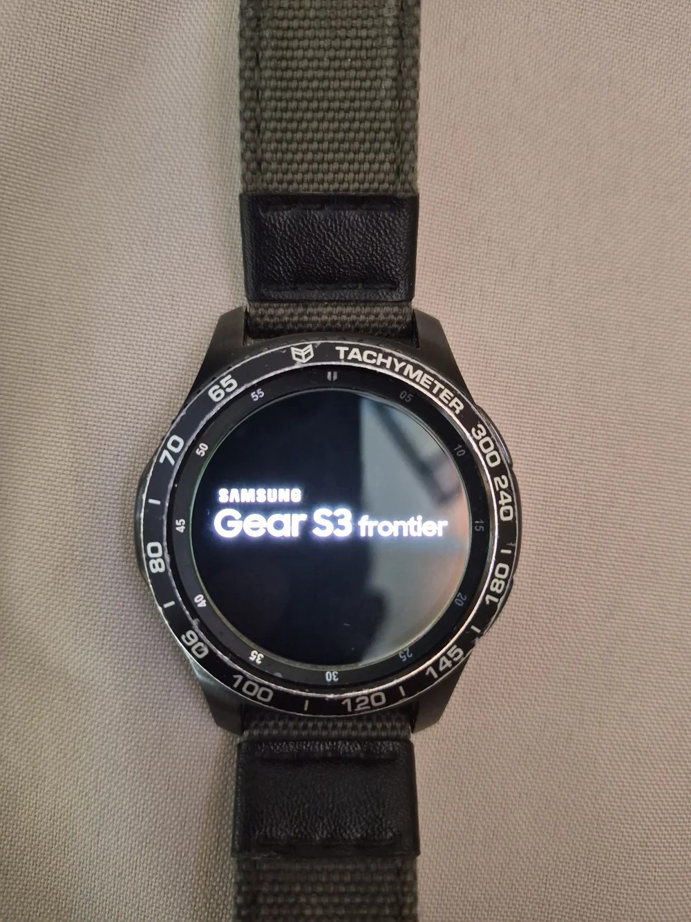 Samsung Gear S3 Smartwatch - Black Watch Face with Olive Green Strap